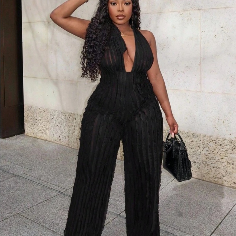 Chic Black Halter Jumpsuit